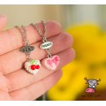 Кулон для друзей "Best Friends. Тортики сердечки. Цена за набор 